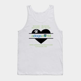 A Dog's World - Heart Logo - Daycare Boarding Grooming Pet Sitting Tank Top